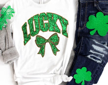 Load image into Gallery viewer, Lucky Glitter Bow