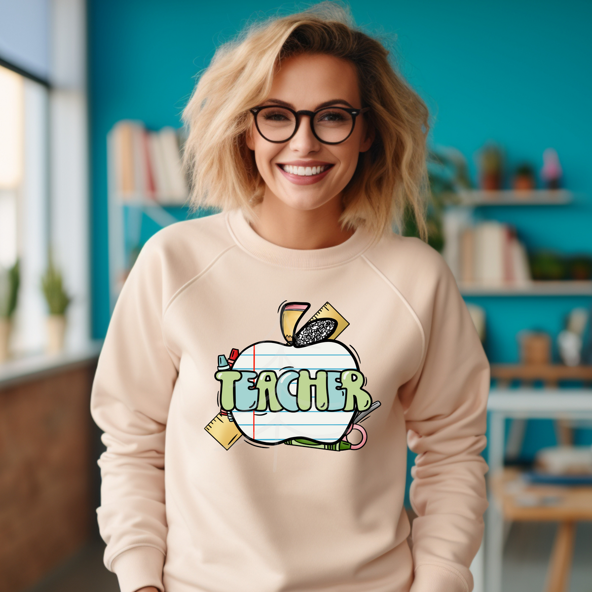 Teacher Apple Up North Screen Prints