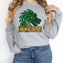 Load image into Gallery viewer, Dragons Sequin Mascot