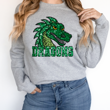 Load image into Gallery viewer, Dragons Sequin Mascot