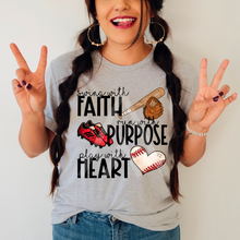 Load image into Gallery viewer, Faith Purpose Heart Baseball