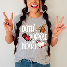 Load image into Gallery viewer, Faith Purpose Heart Baseball