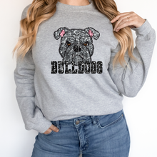 Load image into Gallery viewer, Gray Bulldogs Sequin Mascot
