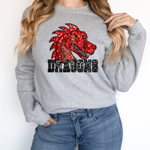 Load image into Gallery viewer, Red Dragons Sequin Mascot