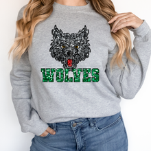 Load image into Gallery viewer, Wolves Sequin Mascot