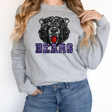 Load image into Gallery viewer, Black Bears Sequin Mascot