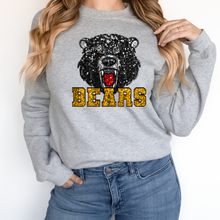 Load image into Gallery viewer, Black Bears Sequin Mascot