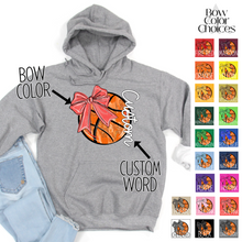 Load image into Gallery viewer, Bow Glitter Basketball With Side Text *UNSP EXCLUSIVE*