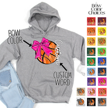 Load image into Gallery viewer, Bow Glitter Basketball With Side Text *UNSP EXCLUSIVE*