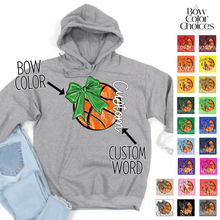 Load image into Gallery viewer, Bow Glitter Basketball With Side Text *UNSP EXCLUSIVE*