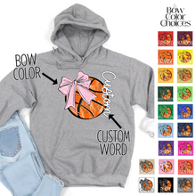 Load image into Gallery viewer, Bow Glitter Basketball With Side Text *UNSP EXCLUSIVE*