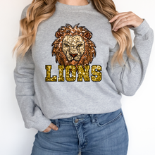 Load image into Gallery viewer, Lions Sequin Mascot