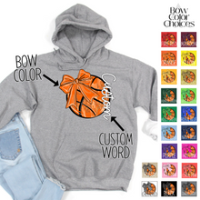 Load image into Gallery viewer, Bow Glitter Basketball With Side Text *UNSP EXCLUSIVE*