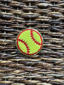 Softball Chenille Patch