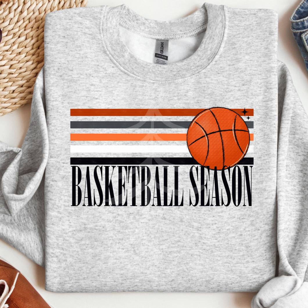 Retro Stripes Basketball Season