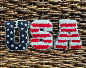 USA Varsity Chenille Patches (Set of 3)