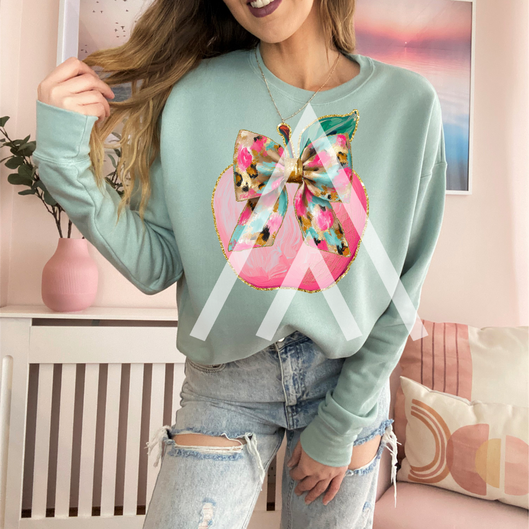 Painted Leopard Bow Apple