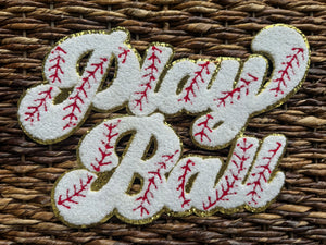 Play Ball Baseball Chenille Patch