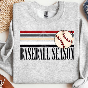 Retro Stripes Baseball Season