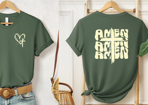 Amen Amen Amen & Cross Heart Pocket Bundle (SCREEN PRINT)