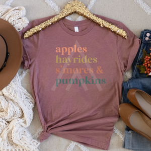 Apples Hayrides S'mores Pumpkins