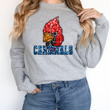 Load image into Gallery viewer, Cardinals Sequin Mascot  (DTF/SUBLIMATION TRANSFER)
