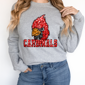 Cardinals Sequin Mascot  (DTF/SUBLIMATION TRANSFER)