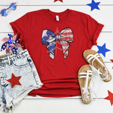 Load image into Gallery viewer, Coquette Patriotic Bow
