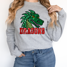 Load image into Gallery viewer, Dragons Sequin Mascot
