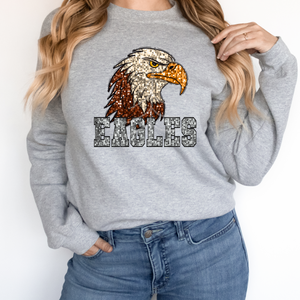 EAGLES SEQUIN MASCOT  (DTF/SUBLIMATION TRANSFER)