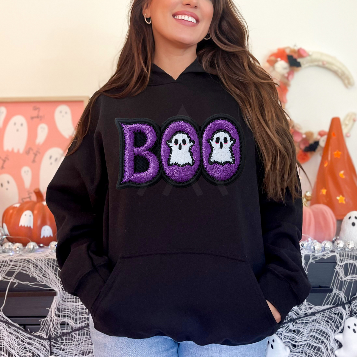 Embroidered Boo – Up North Screen Prints