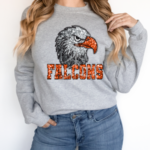 FALCONS SEQUIN MASCOT (DTF/SUBLIMATION TRANSFER)