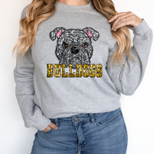 Load image into Gallery viewer, GRAY BULLDOGS SEQUIN MASCOT  (DTF/SUBLIMATION TRANSFER)
