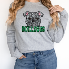 Load image into Gallery viewer, GRAY BULLDOGS SEQUIN MASCOT  (DTF/SUBLIMATION TRANSFER)
