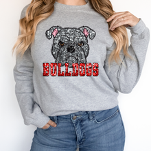 Load image into Gallery viewer, GRAY BULLDOGS SEQUIN MASCOT  (DTF/SUBLIMATION TRANSFER)
