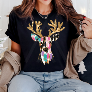 Glam Brushstroke Deer