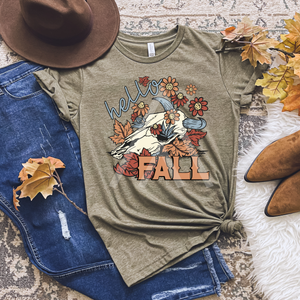 Hello Fall Boho Skull