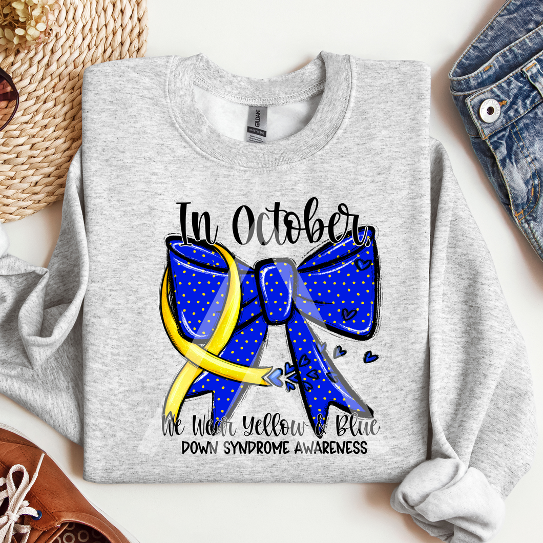 In October We Wear Blue & Yellow - Down Syndrome