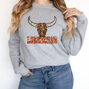 LONGHORNS SEQUIN MASCOT (DTF/SUBLIMATION TRANSFER)