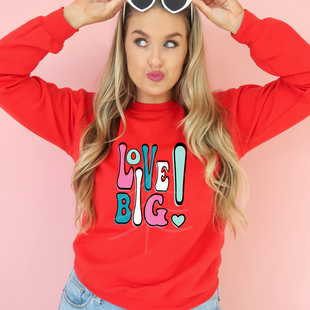 LOVE BIG (DTF/SUBLIMATION TRANSFER)