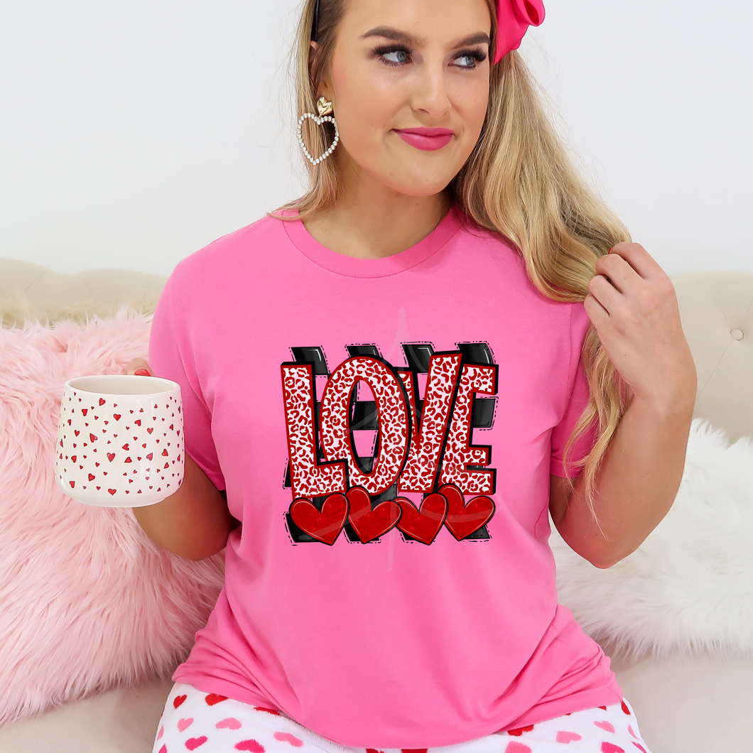 LOVE RED HEARTS (DTF/SUBLIMATION TRANSFER)