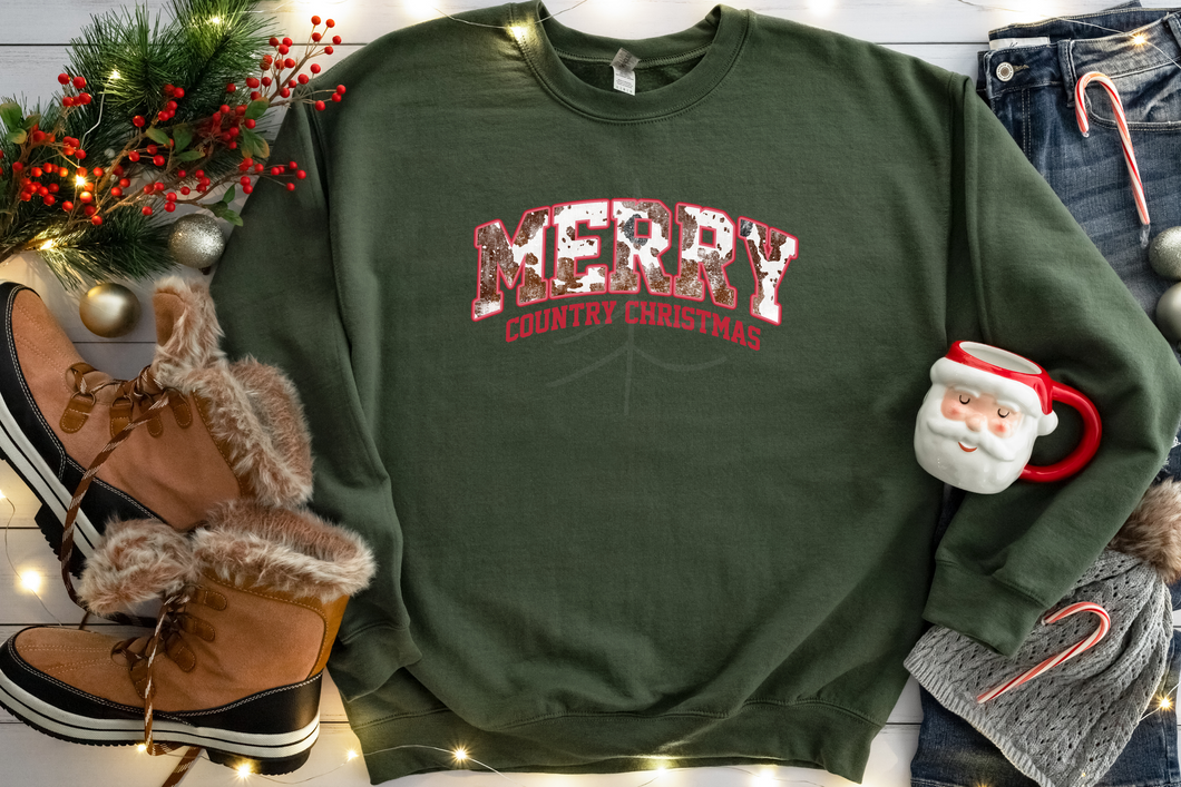 MERRY COUNTRY CHRISTMAS (DTF/SUBLIMATION TRANSFER)