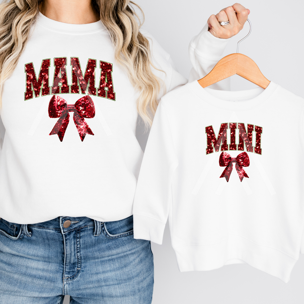 Mama/Mini Bow Sequin