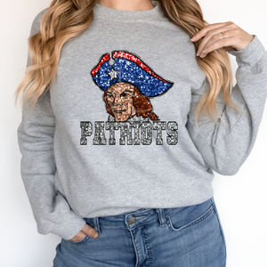 PATRIOTS SEQUIN MASCOT (DTF/SUBLIMATION TRANSFER)