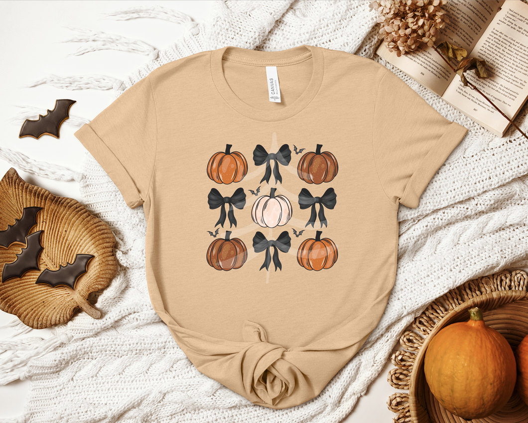 Pumpkins Bows and Bats