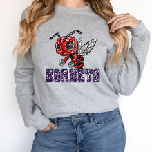 Load image into Gallery viewer, HORNETS (RED) SEQUIN MASCOT (DTF/SUBLIMATION TRANSFER)
