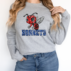 HORNETS (RED) SEQUIN MASCOT (DTF/SUBLIMATION TRANSFER)