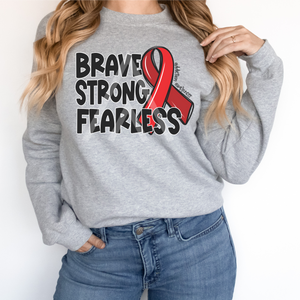 Brave Strong Fearless Ribbon