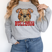 Load image into Gallery viewer, TAN BULLDOGS SEQUIN MASCOT  (DTF/SUBLIMATION TRANSFER)
