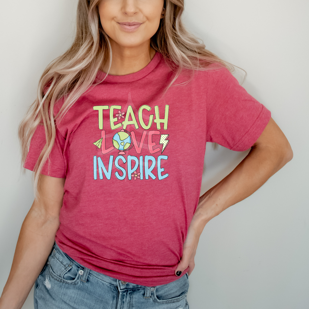 Teach Love Inspire With Globe